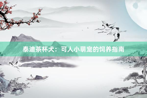 泰迪茶杯犬：可人小萌宠的饲养指南